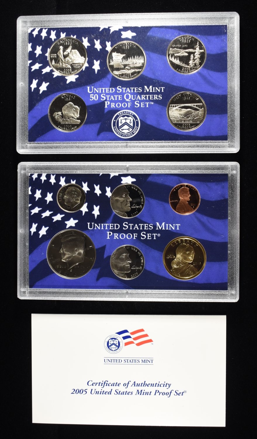 (5) 2005 US MINT PROOF SETS