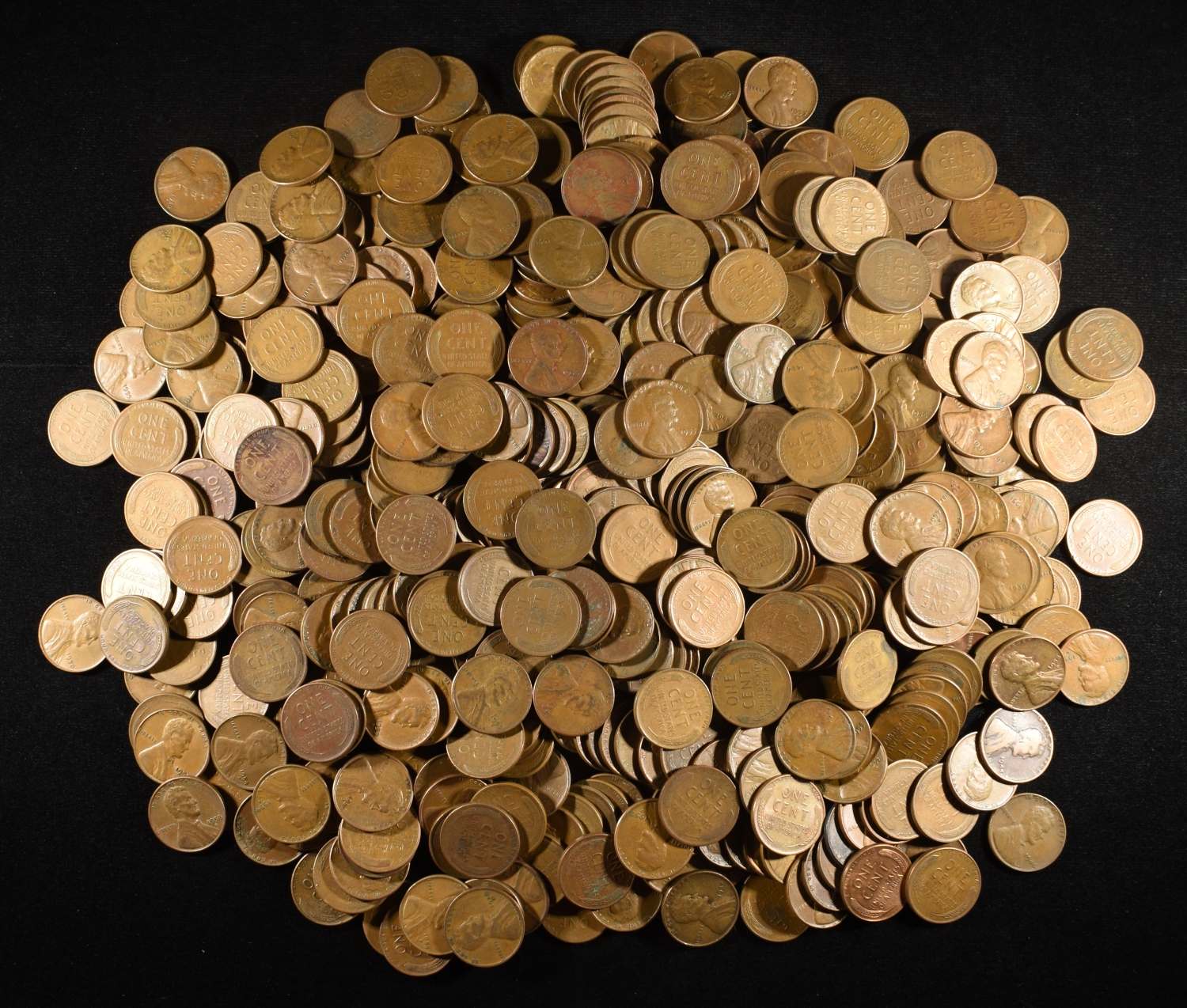(500) WHEAT CENTS: MIXED DATES