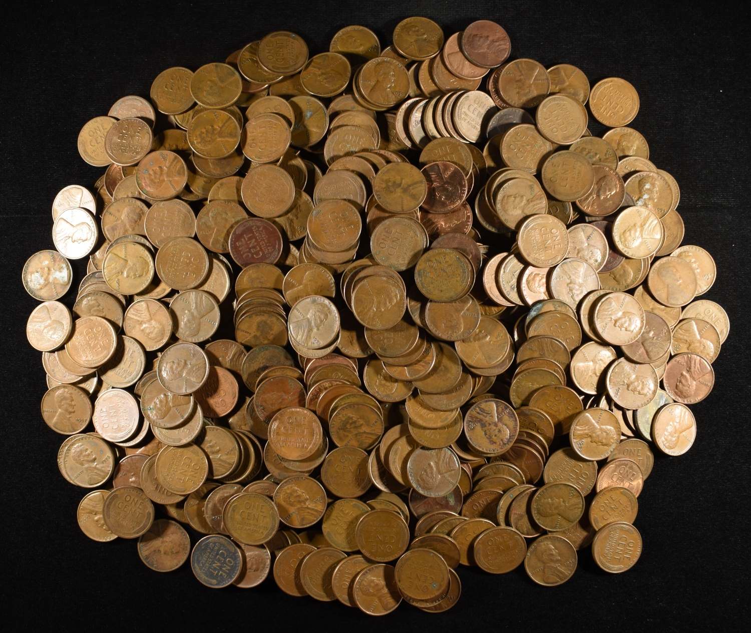 (500) 40'S & 50'S WHEAT CENTS