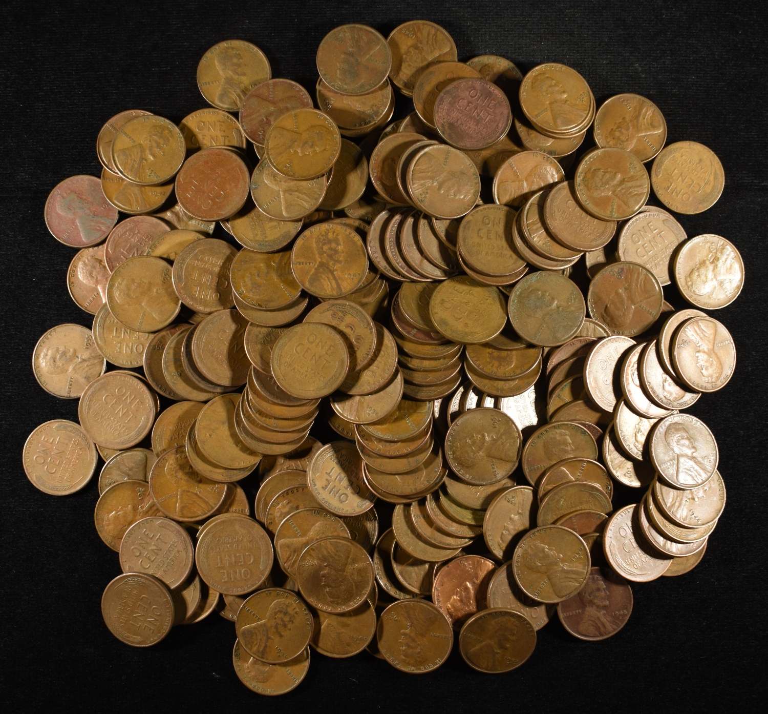 200 "S" MINT WHEAT CENTS