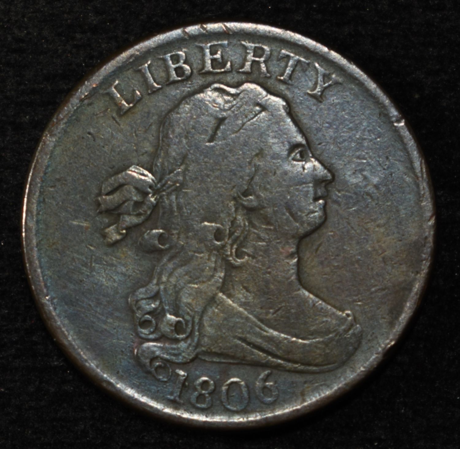 1806 HALF CENT VF