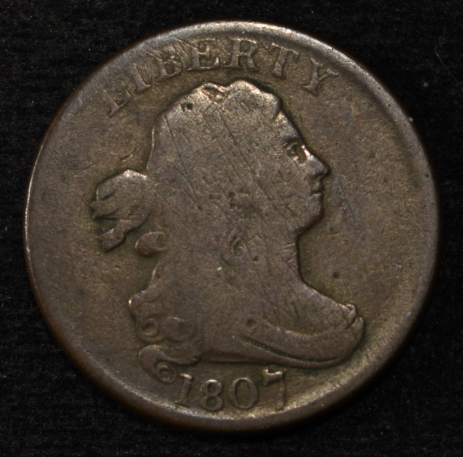 1807 HALF CENT VG