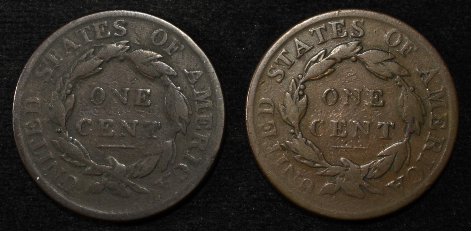 1818 & 1819 LARGE CENTS VG