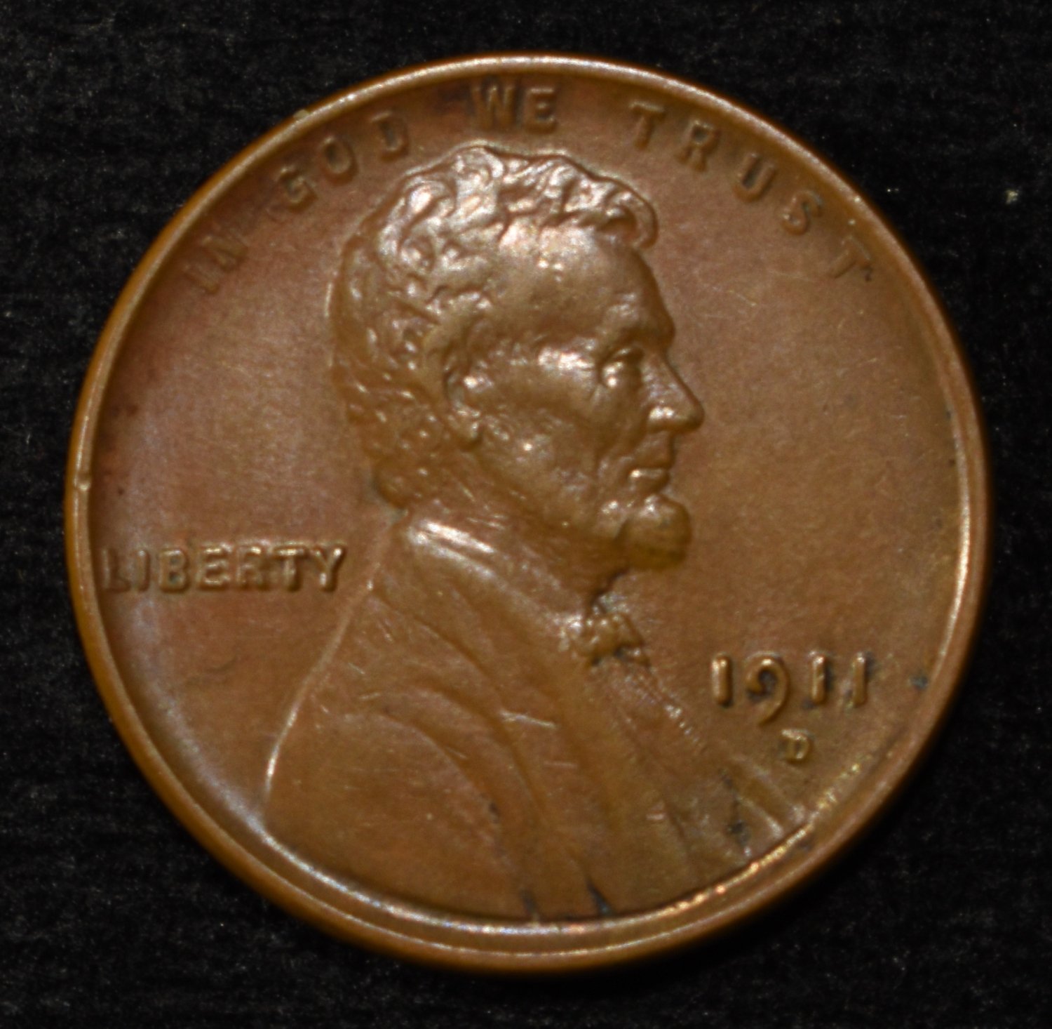 1911-D LINCOLN CENT AU/BU