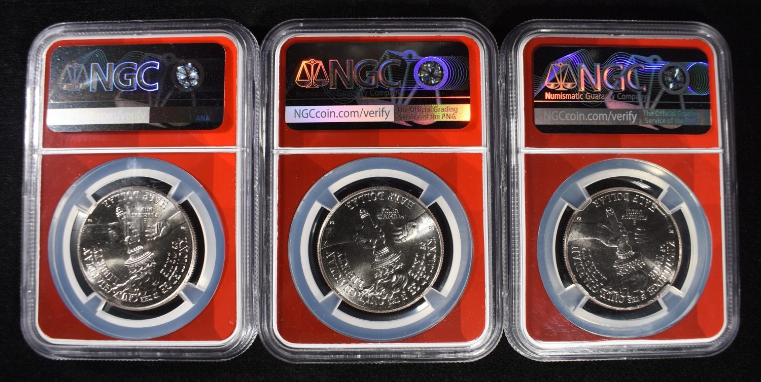 (3) 1776-2026-D ENDURING LIBERTY HALVES NGC MS64