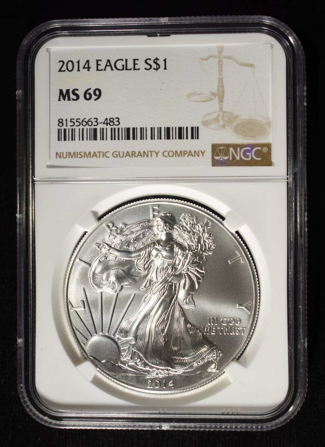 2014 AMERICAN SILVER EAGLE NGC MS69