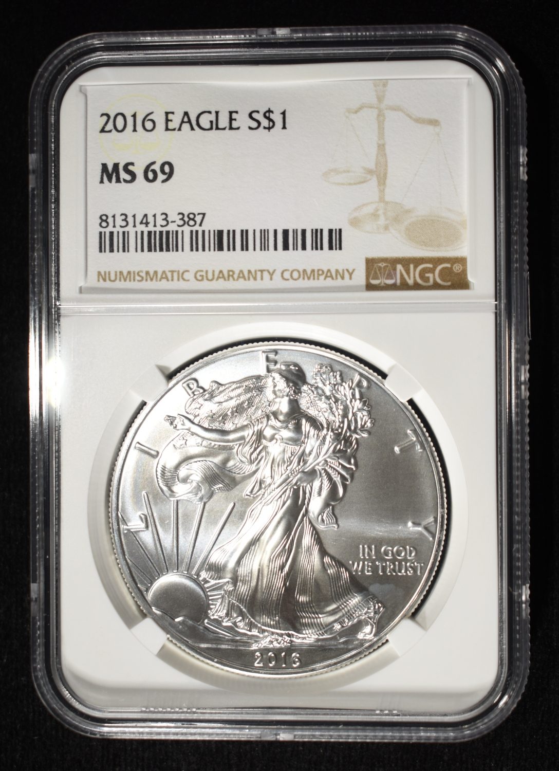 2016 AMERICAN SILVER EAGLE NGC MS69