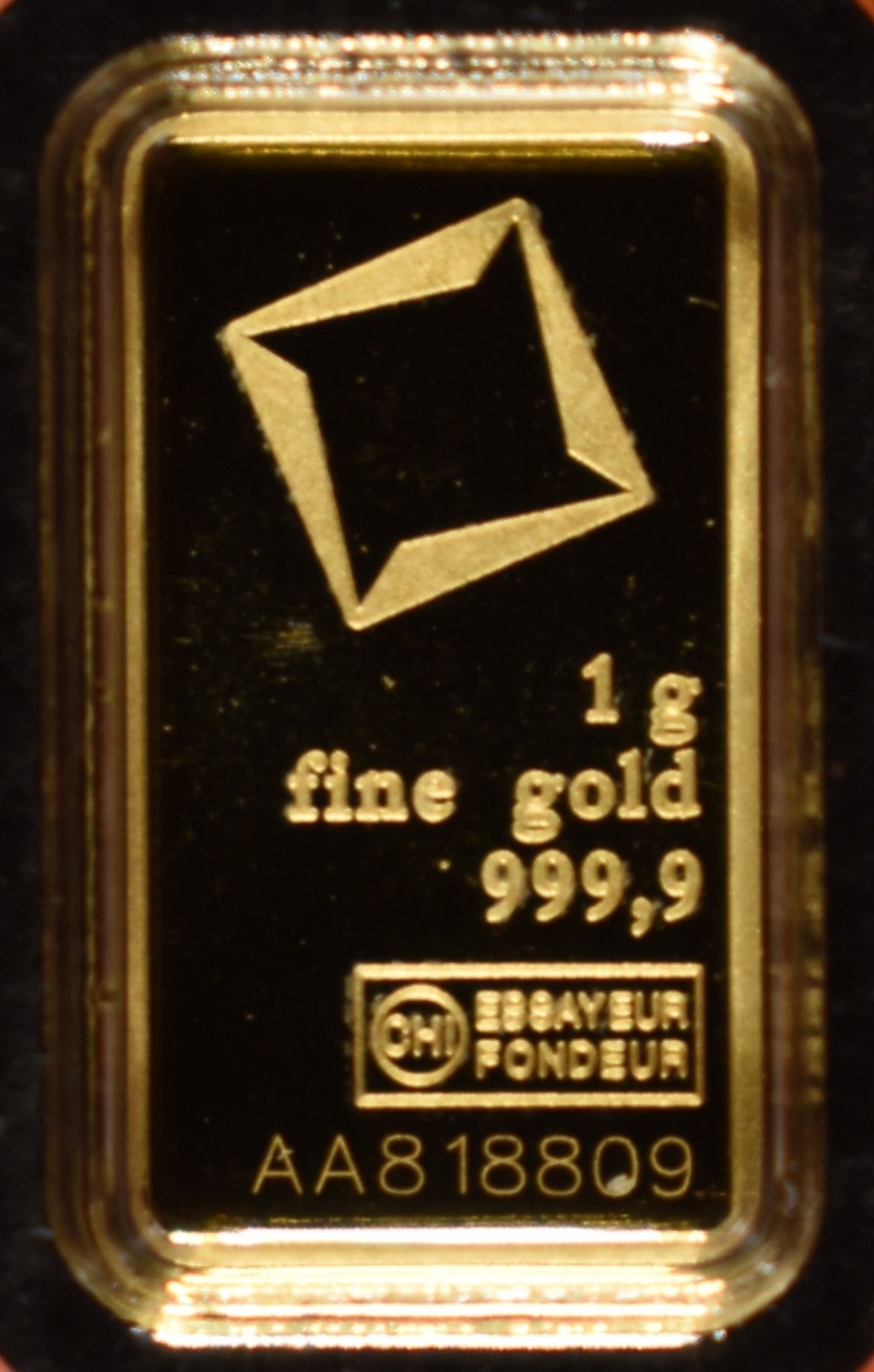 VALCAMBI SUISSE 1G 0.9999 GOLD BAR