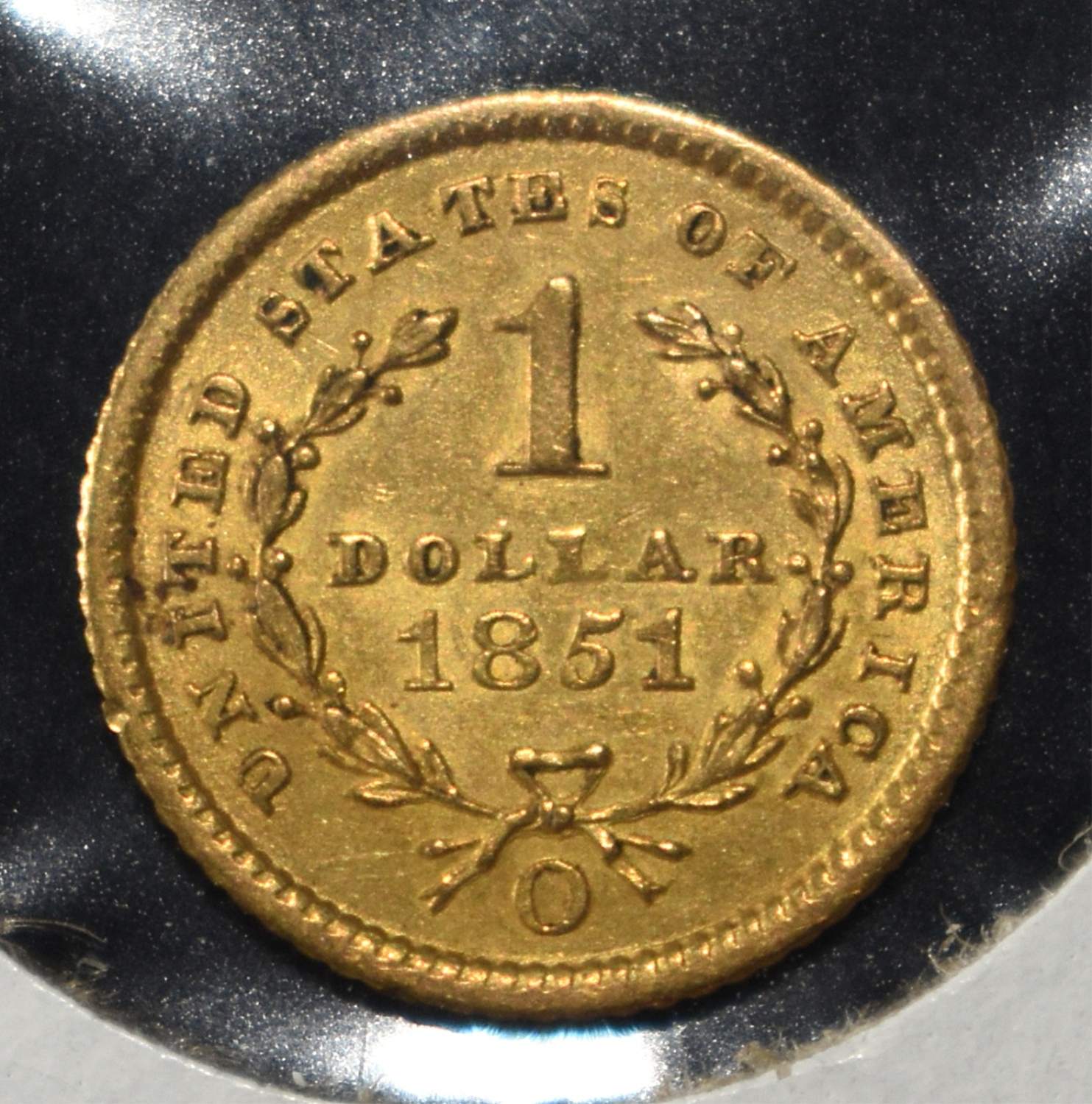 1851-O $1 GOLD TYPE1 CH ORIG UNC