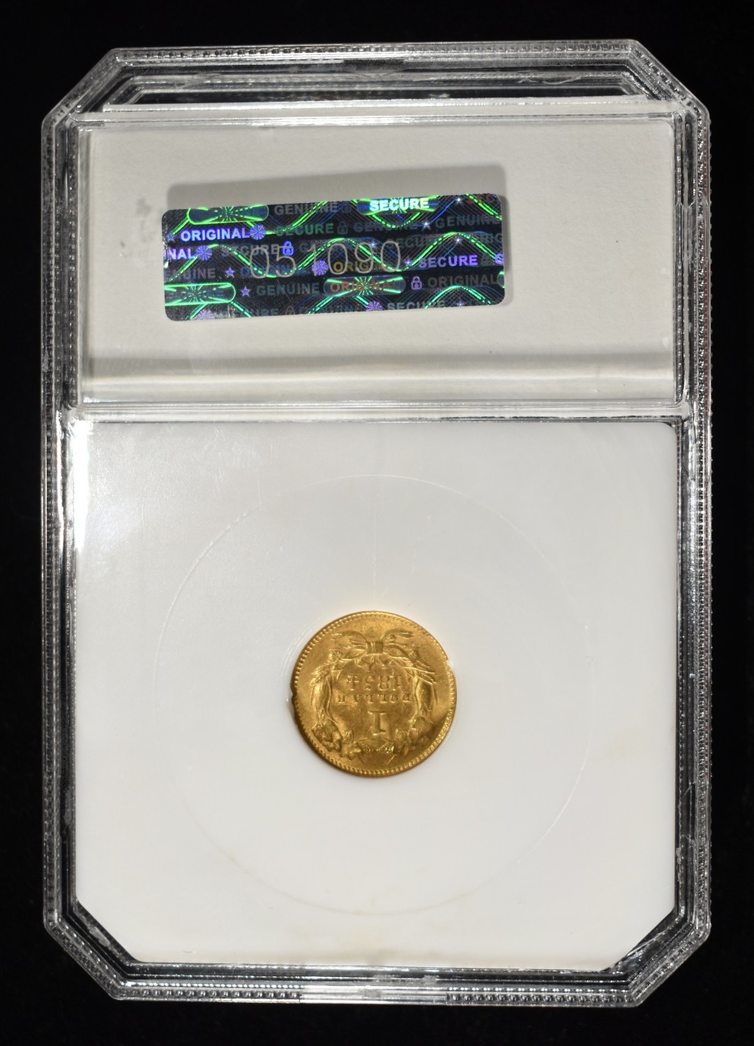 1854 $1 GOLD TYPE2 PCI CH BU