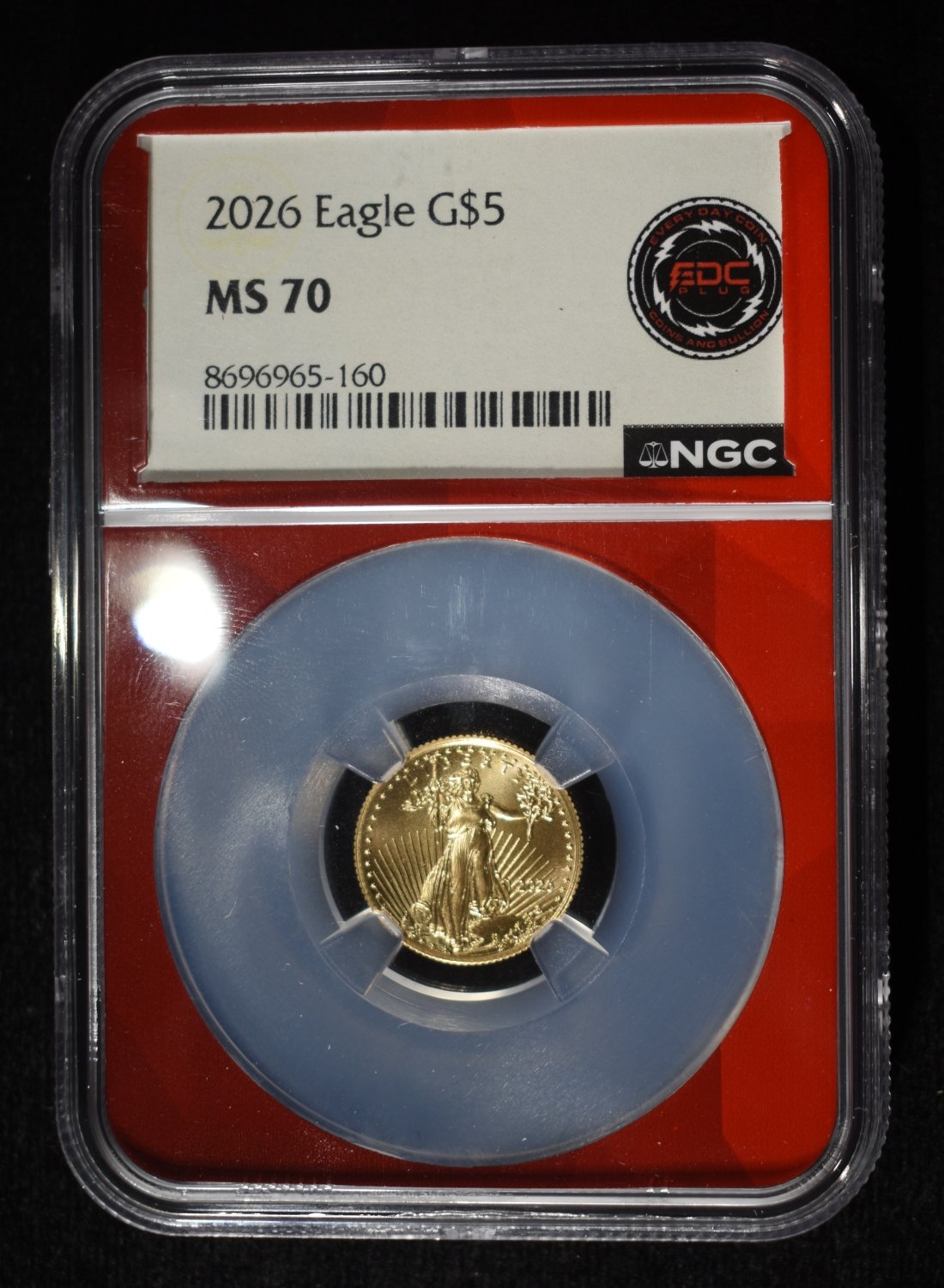 2026 $5 GOLD EAGLE NGC MS70