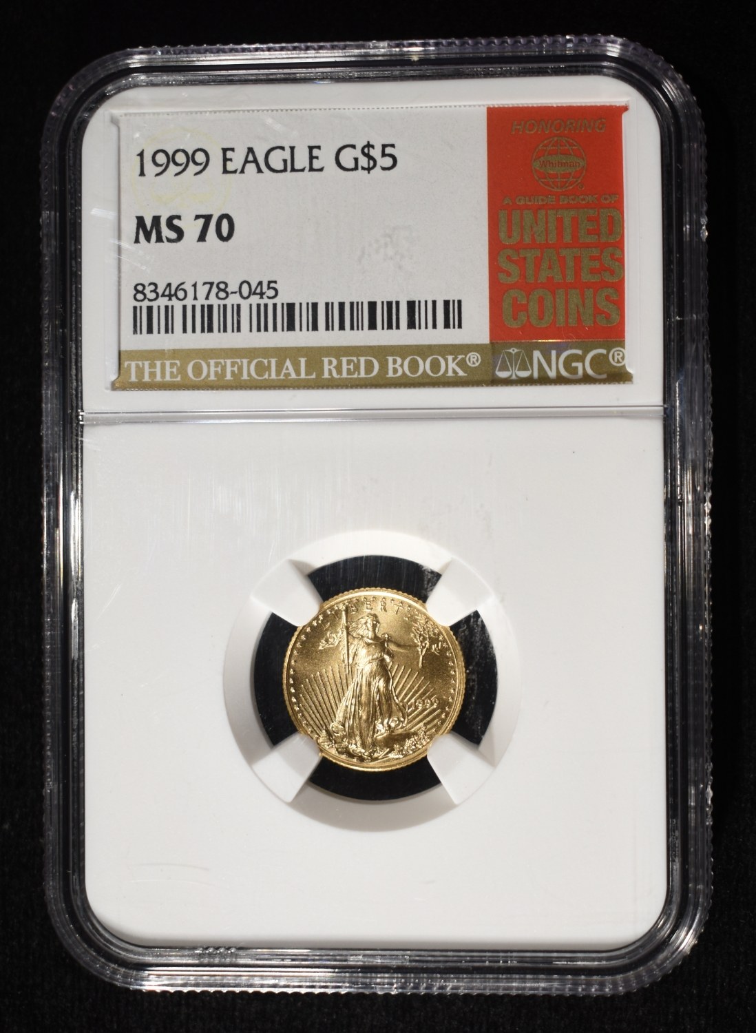 1999 $5 GOLD EAGLE NGC MS70