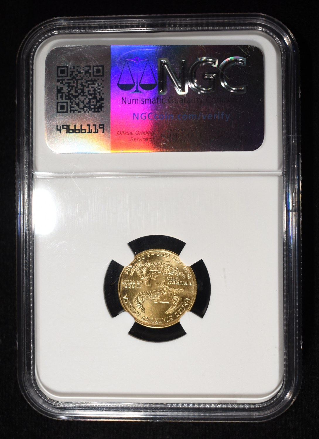 1999 $5 GOLD EAGLE NGC MS70