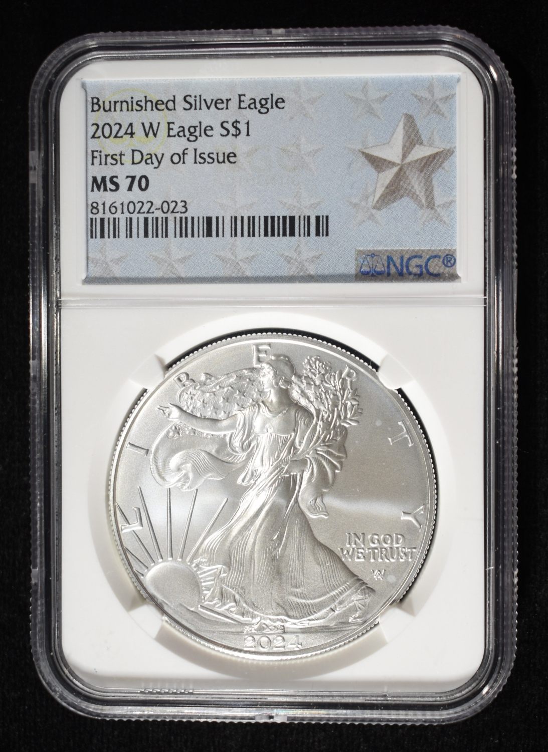 2024-W AMERICAN SILVER EAGLE NGC MS70 BURNISHED