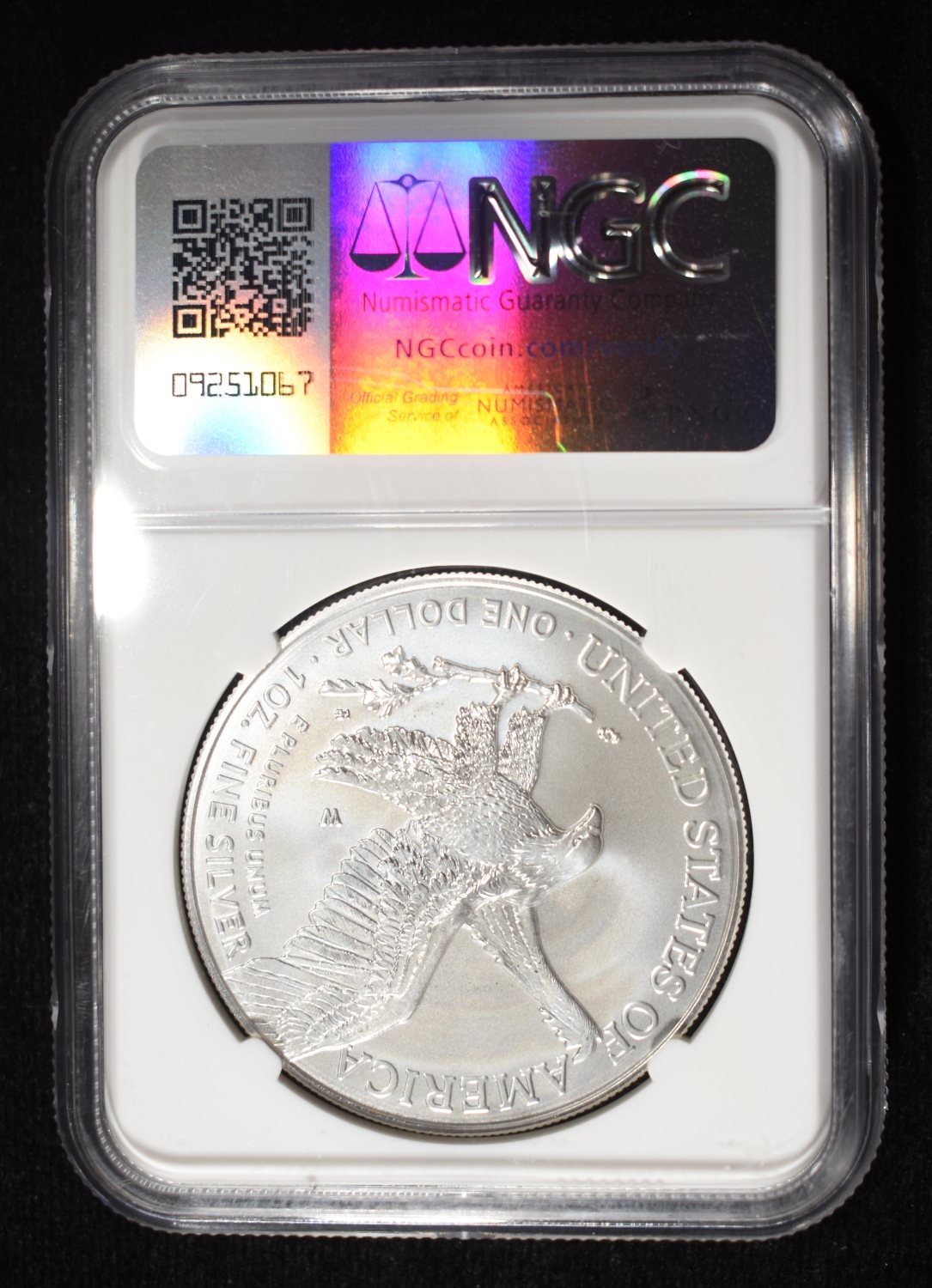 2024-W AMERICAN SILVER EAGLE NGC MS70 BURNISHED