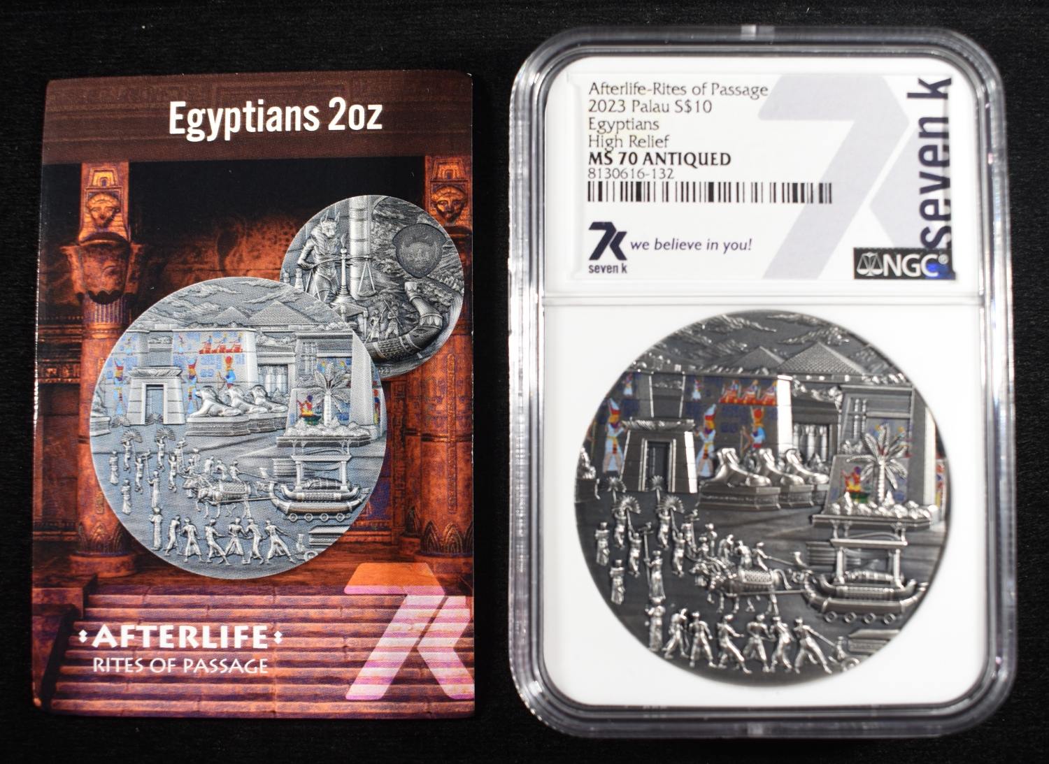 2023 PALAU EGYPTIAN AFTERLIFE HIGH RELIEF NGC MS70