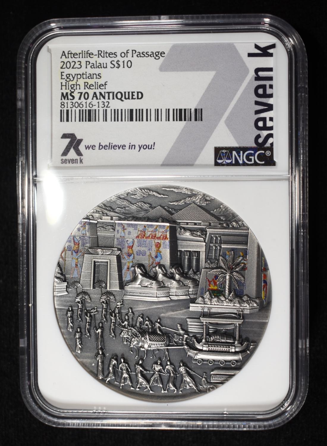 2023 PALAU EGYPTIAN AFTERLIFE HIGH RELIEF NGC MS70