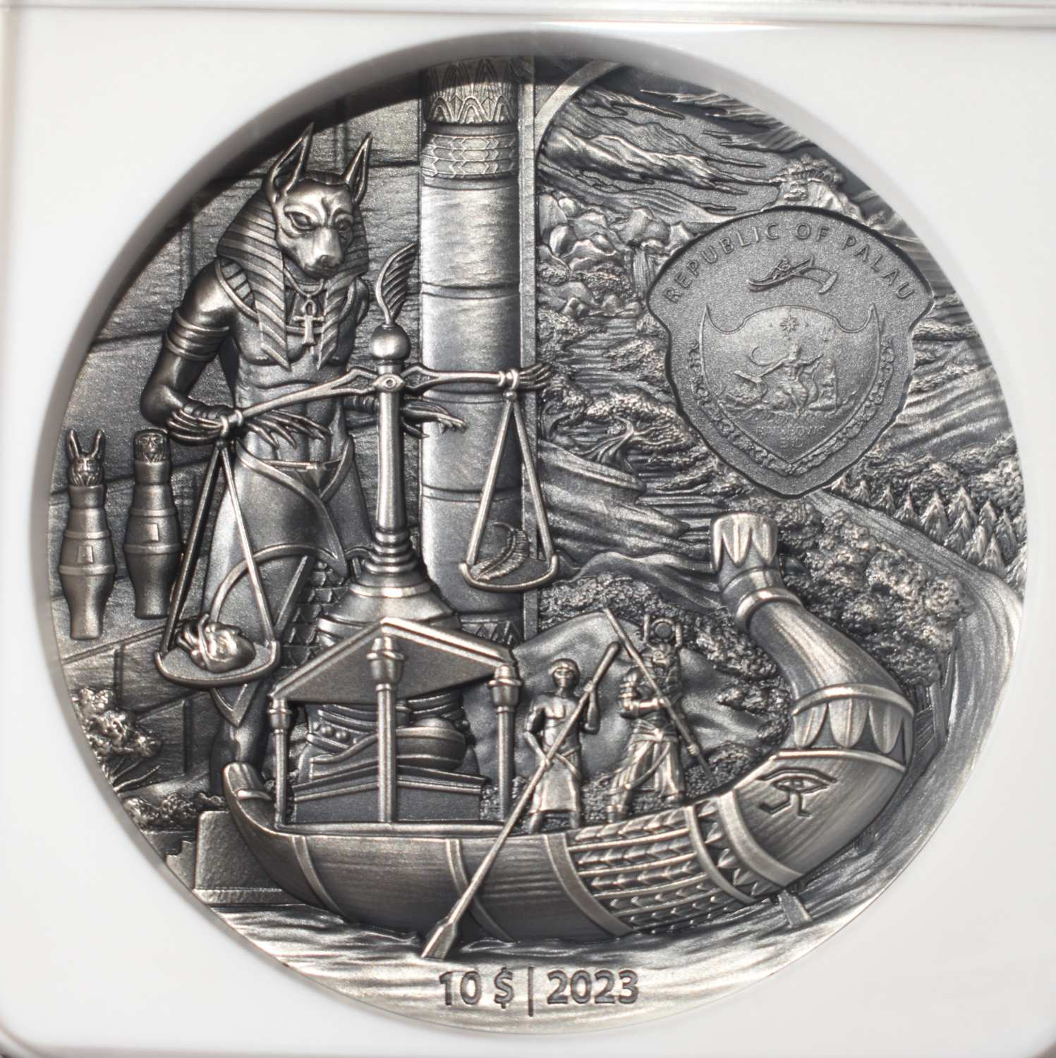 2023 PALAU EGYPTIAN AFTERLIFE HIGH RELIEF NGC MS70