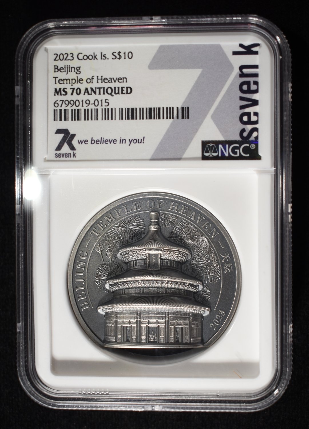 2023 COOK ISLANDS BEIJING TEMPLE NGC MS-70