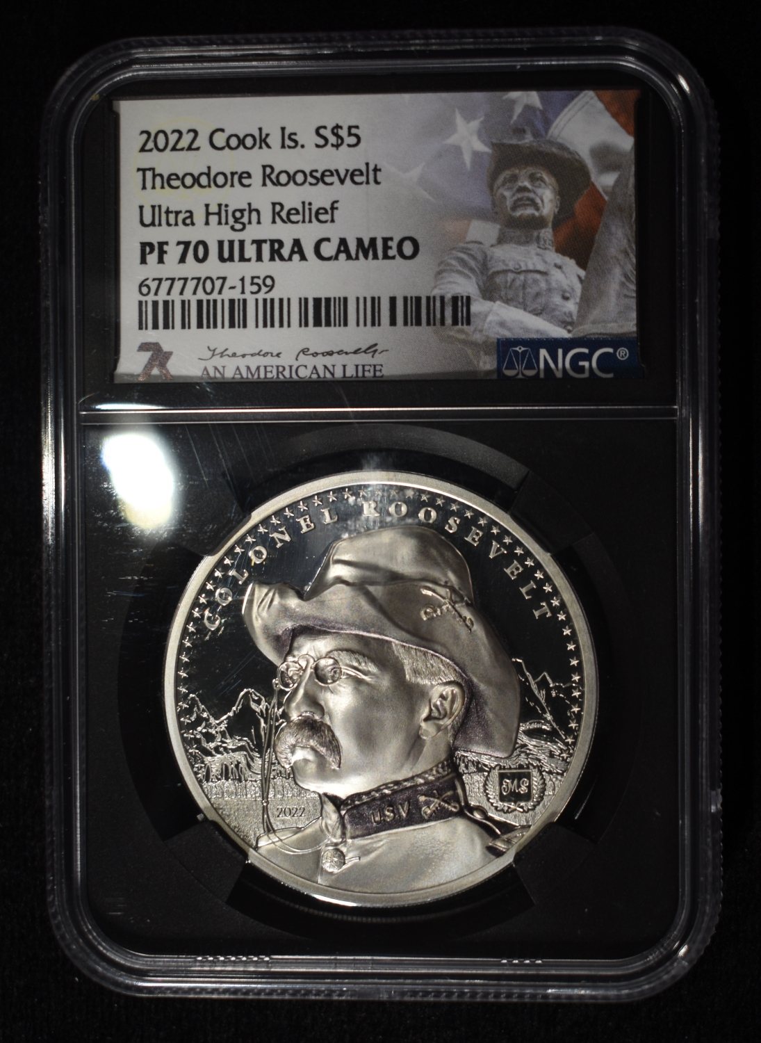 2022 COOK ISLANDS ROOSEVELT NGC PF70 ULTRA CAMEO