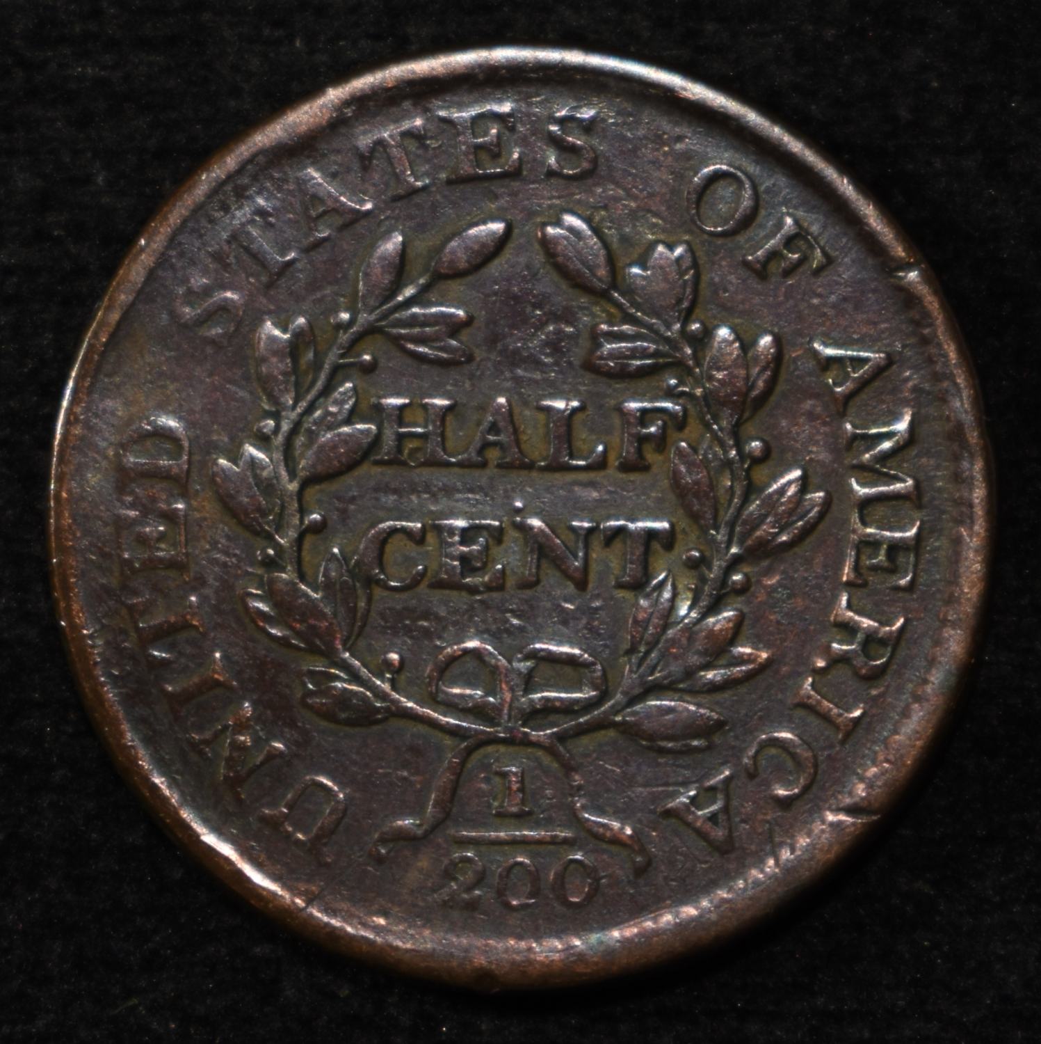 1804 HALF CENT VF CLEANED