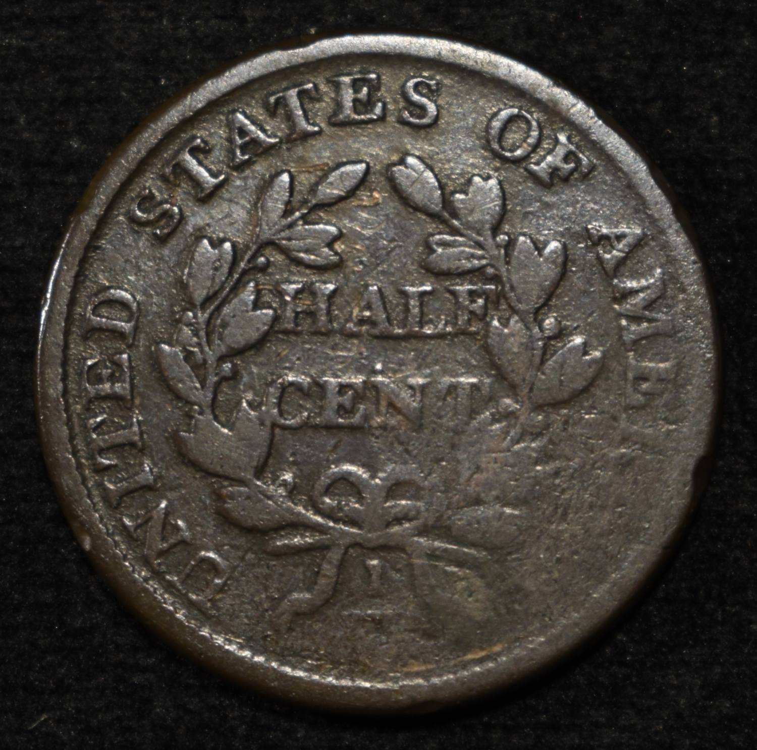 1806 STEMS HALF CENT VG