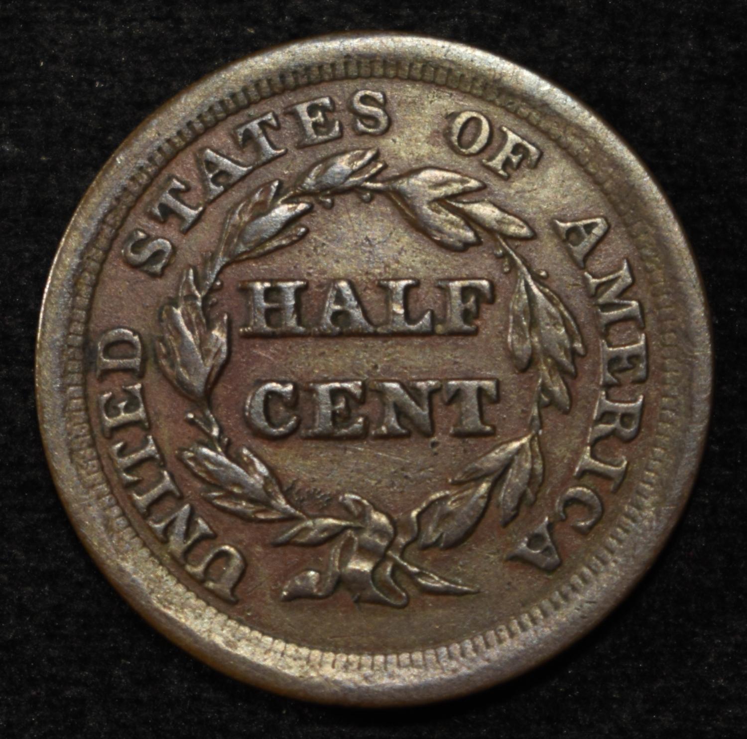 1855 HALF CENT CH AU