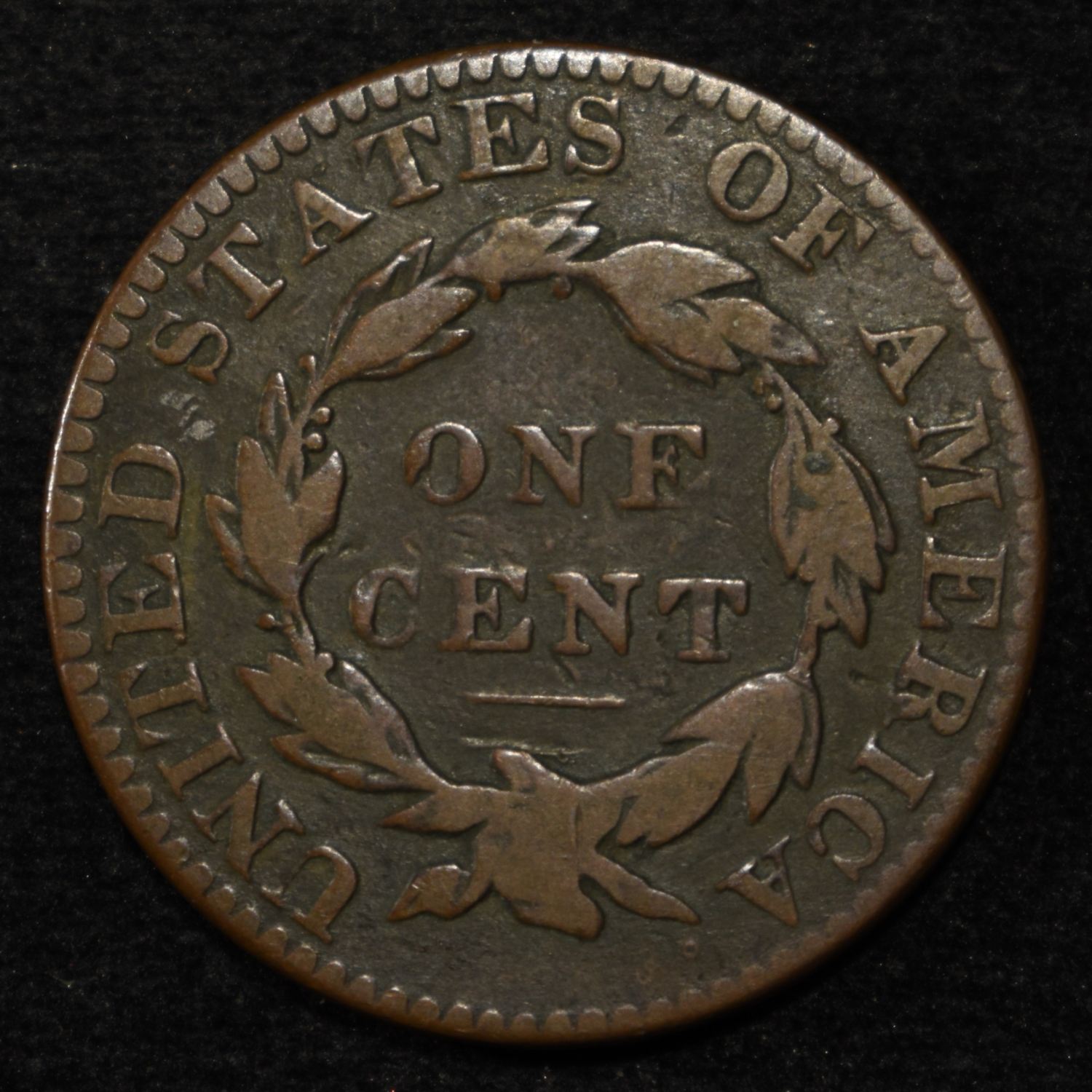 1822 LARGE CENT VG/F