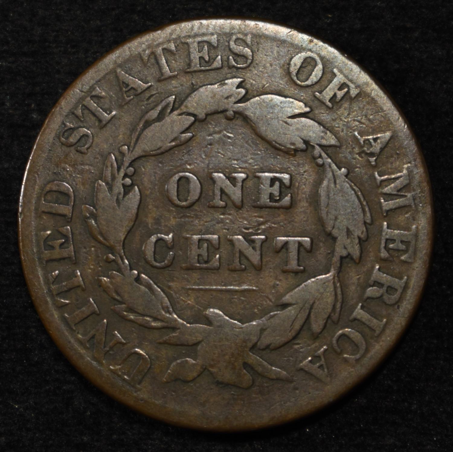 1823/2 LARGE CENT VG