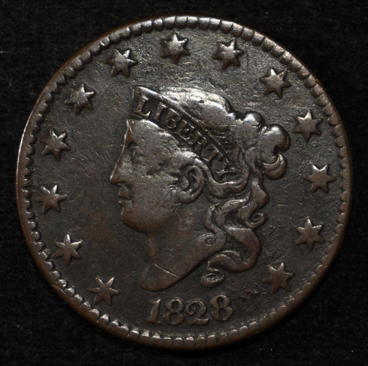 1828 LARGE CENT FINE
