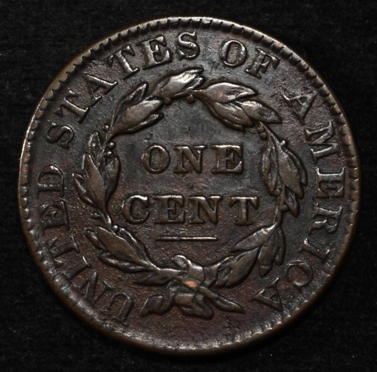 1830 LARGE CENT VF