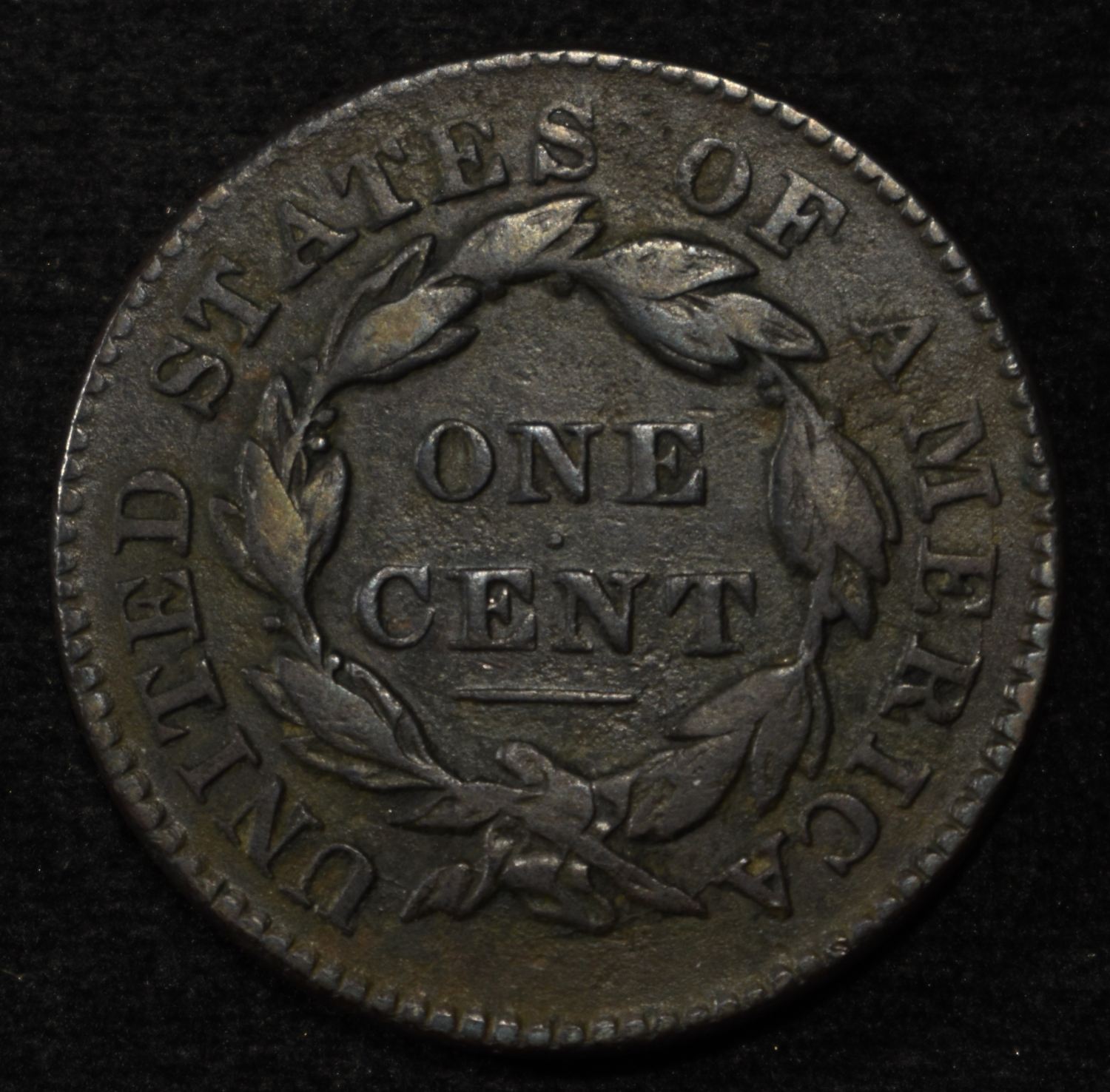 1833 LARGE CENT VF
