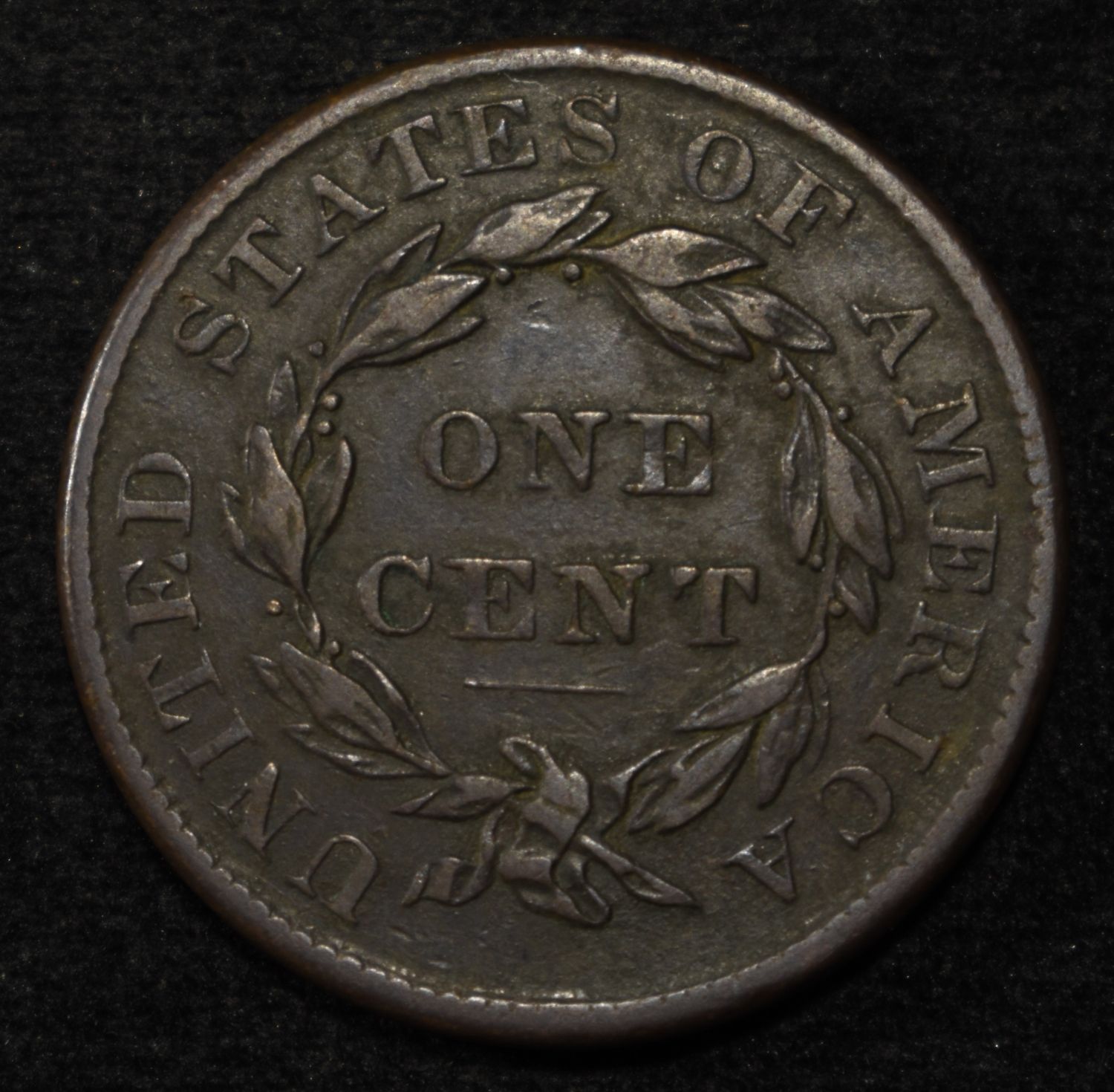 1837 LARGE CENT XF