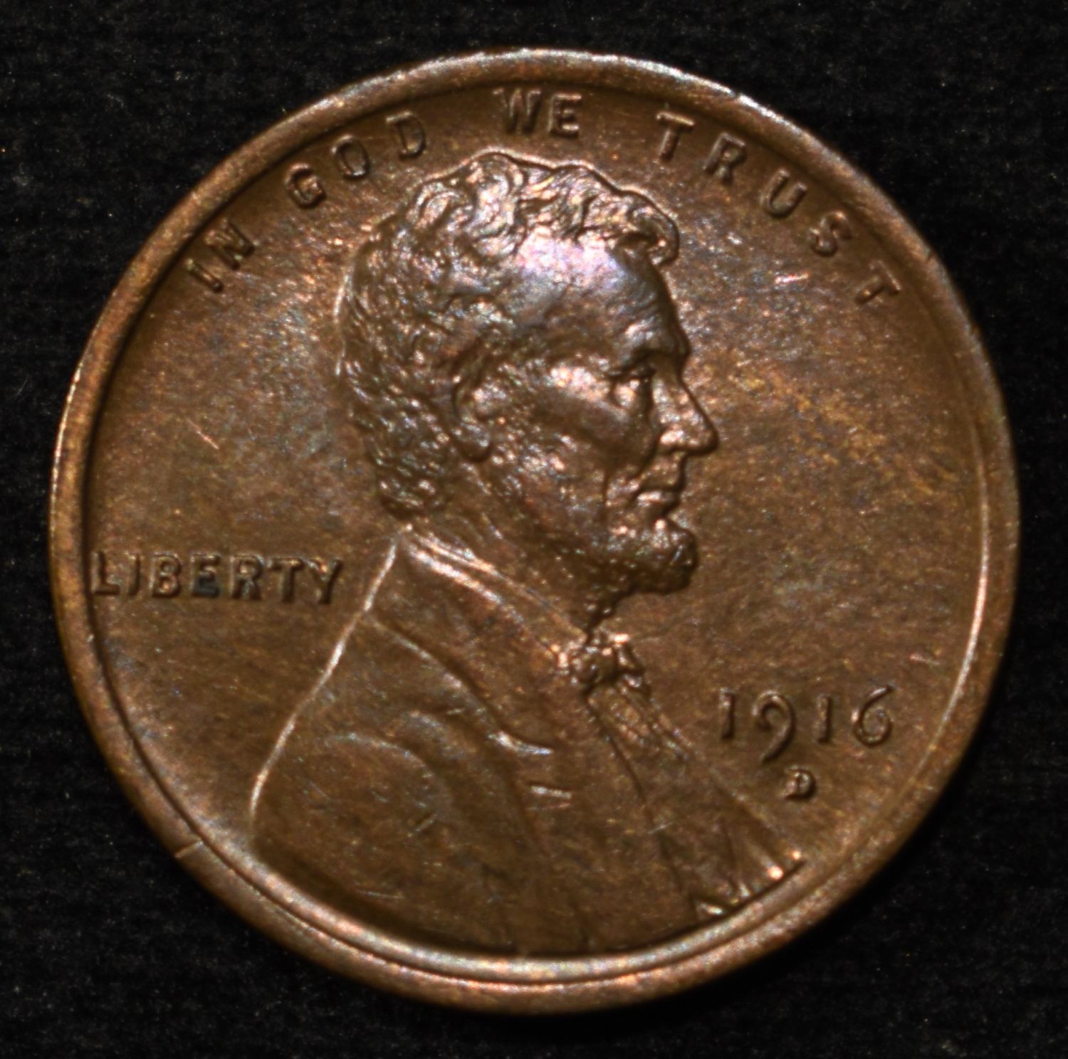 1916-D LINCOLN CENT BU RB