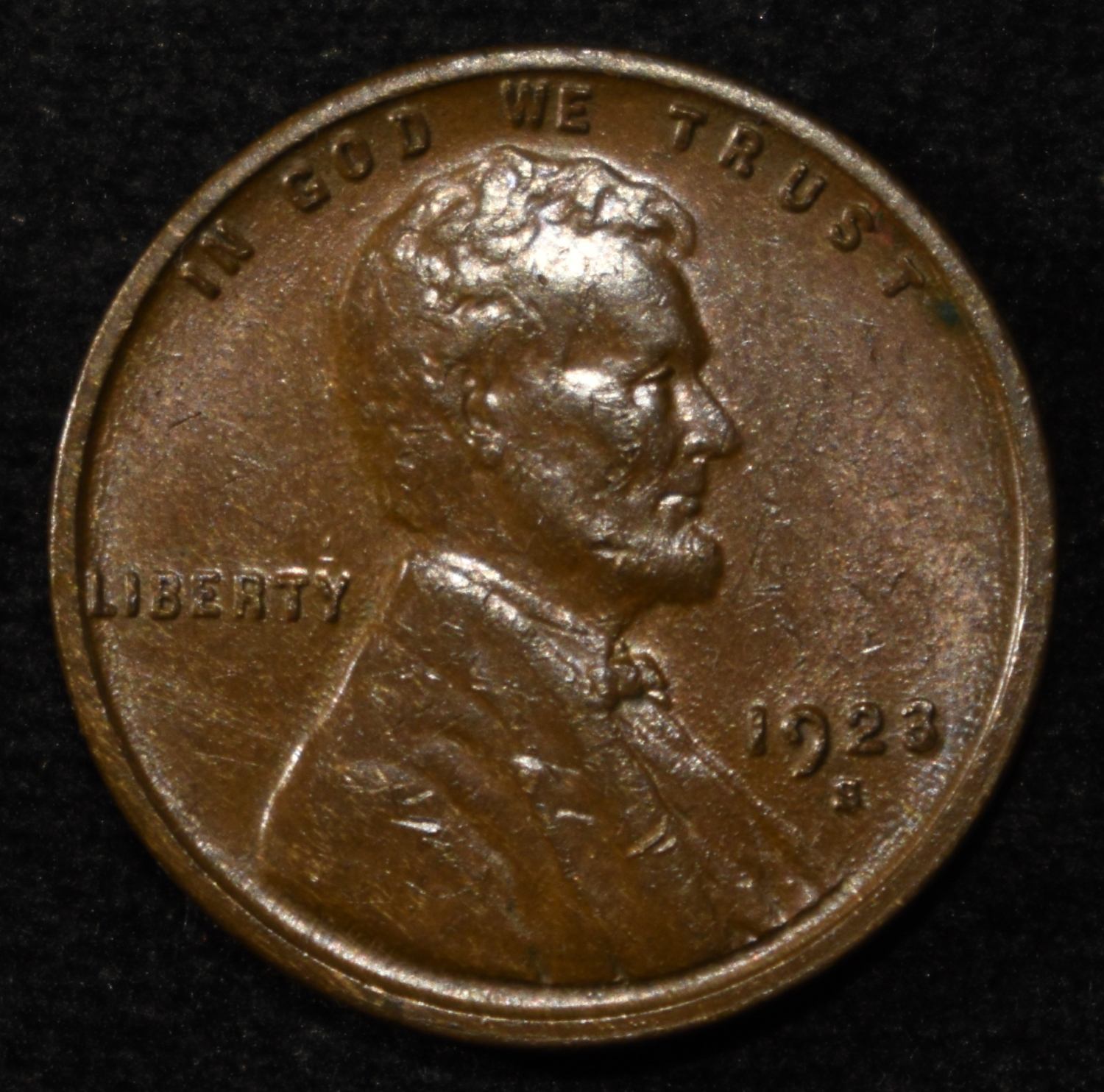 1923-S LINCOLN CENT BU BROWN