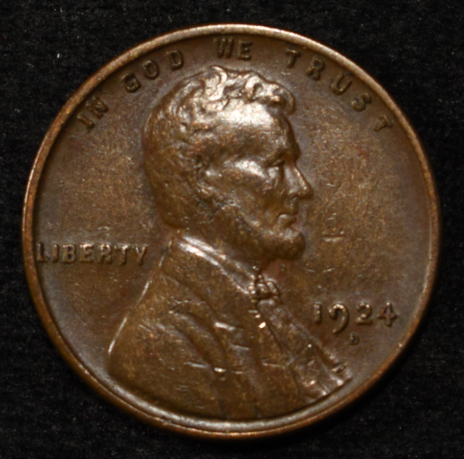 1924-D LINCOLN CENT XF/AU