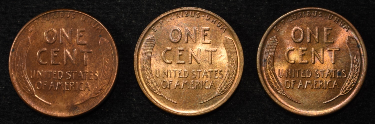 1929-P,D,S LINCOLN CENTS CH BU RB