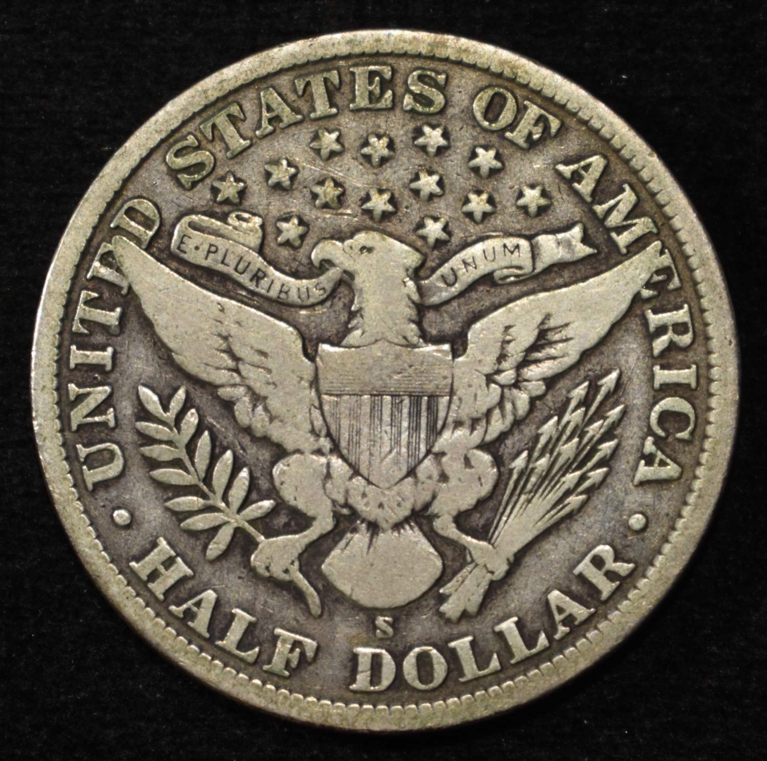 1908-S BARBER HALF DOLLAR FINE
