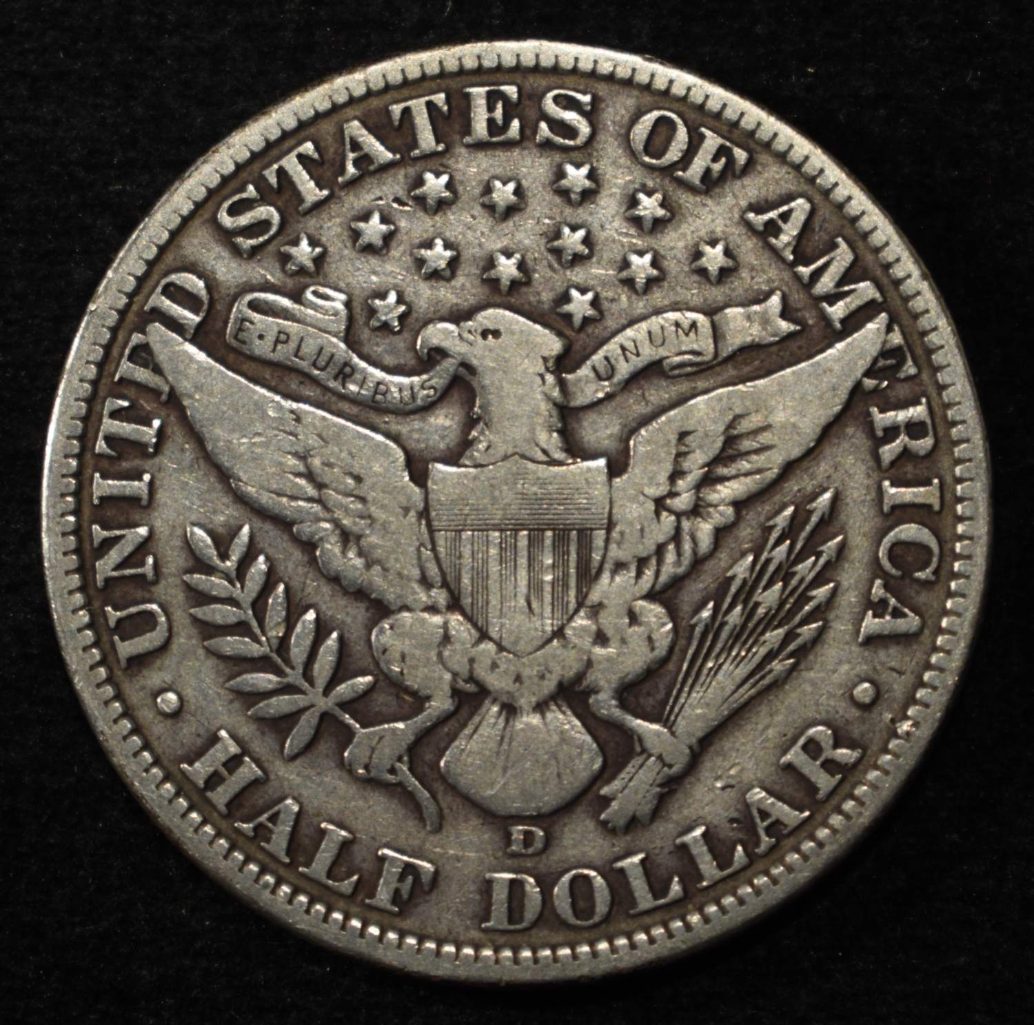 1911-D BARBER HALF DOLLAR VF
