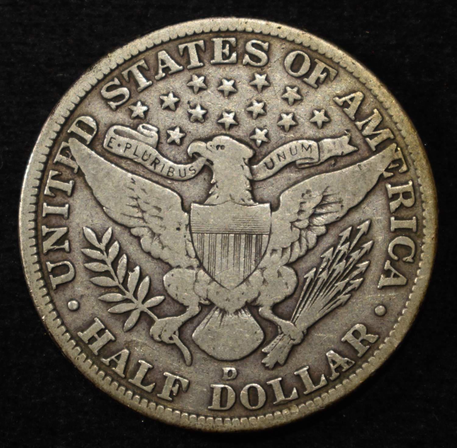 1913-D BARBER HALF DOLLAR FINE