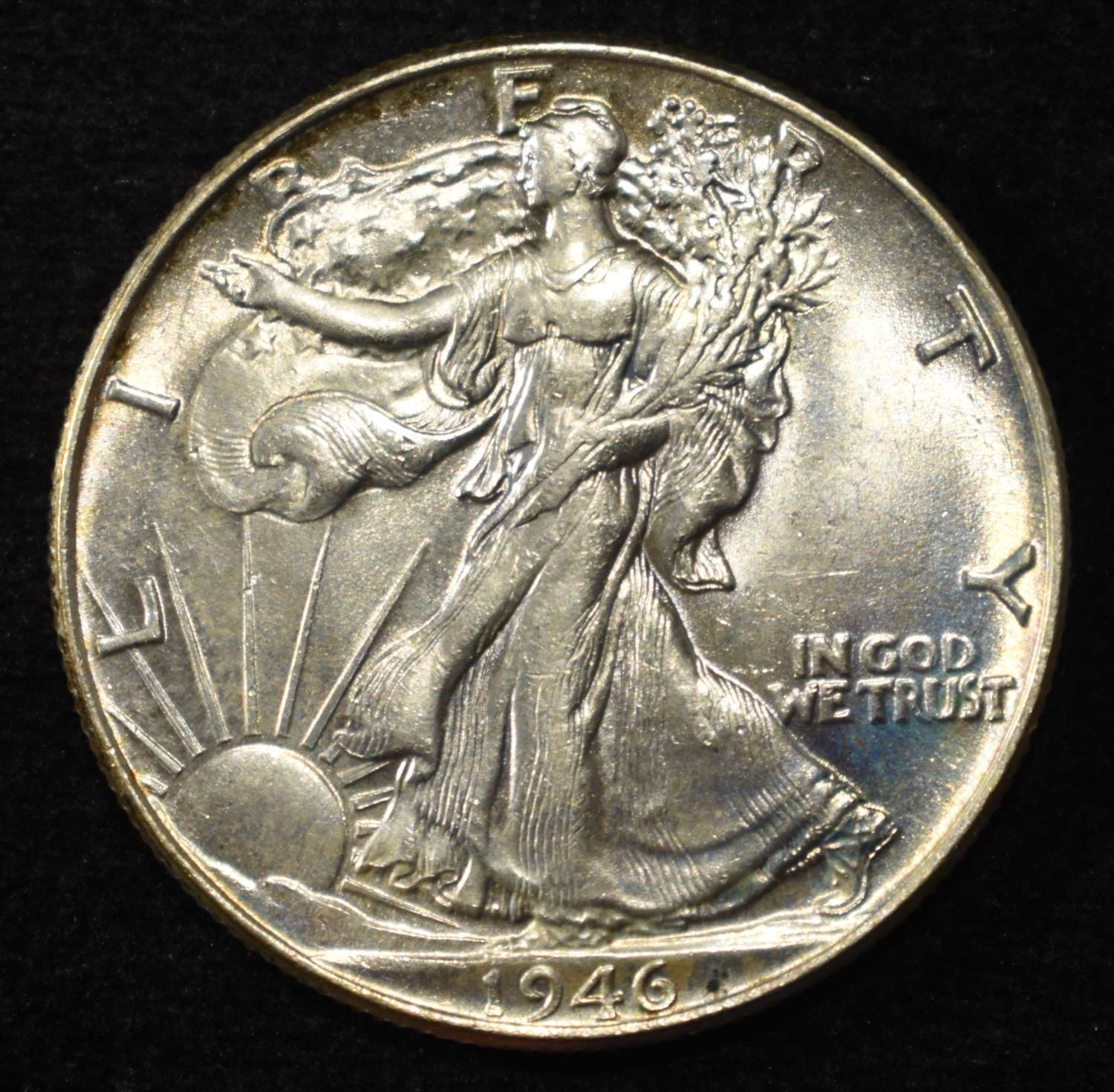 1946 WALKING LIBERTY HALF DOLLAR CH BU