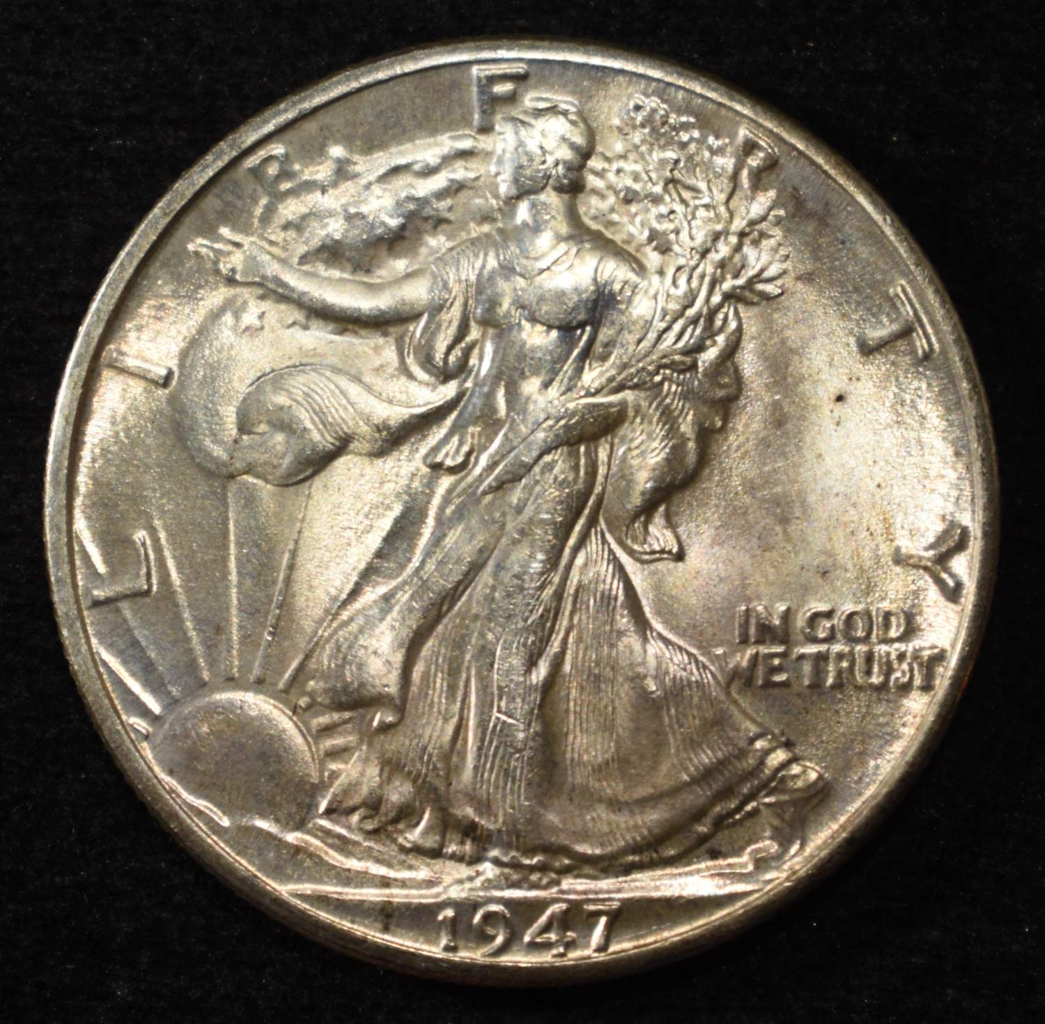 1947-D WALKING LIBERTY HALF DOLLAR CH BU