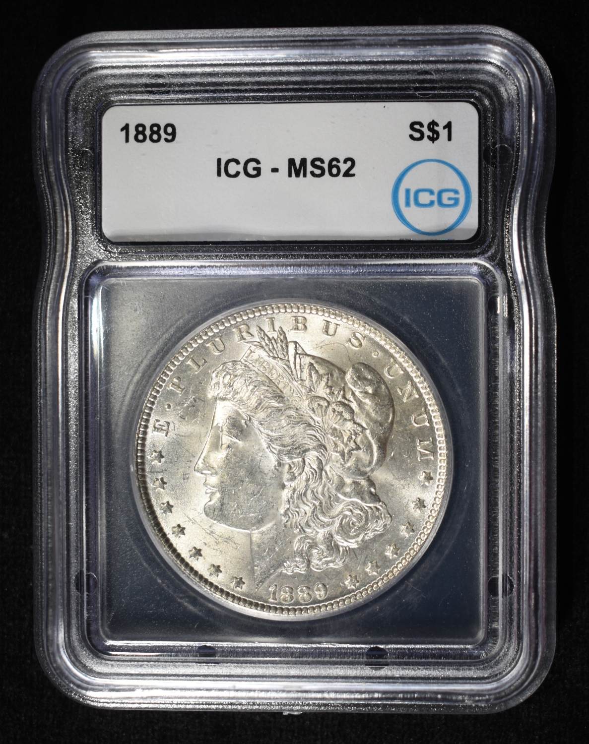 1889 MORGAN DOLLAR ICG MS62