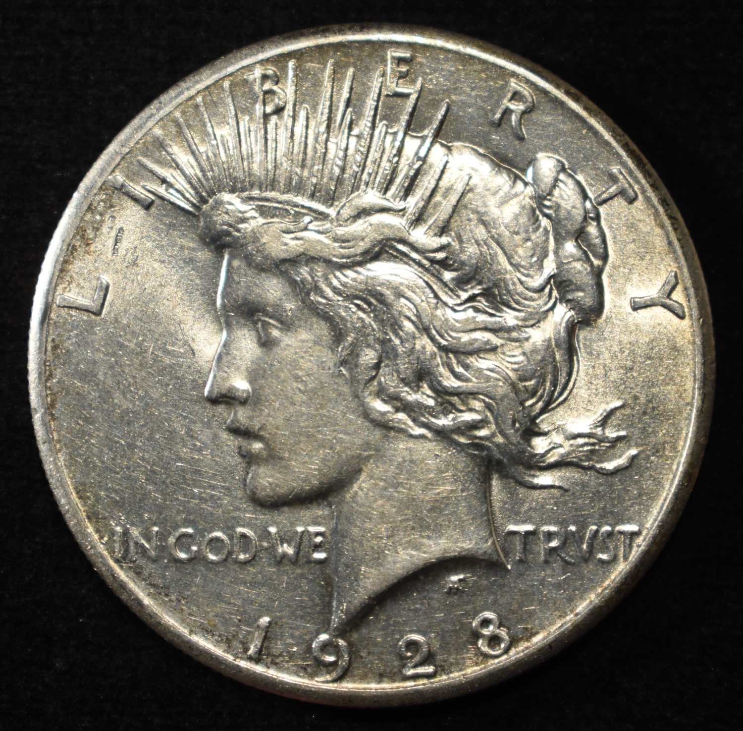 1928 PEACE DOLLAR AU/BU