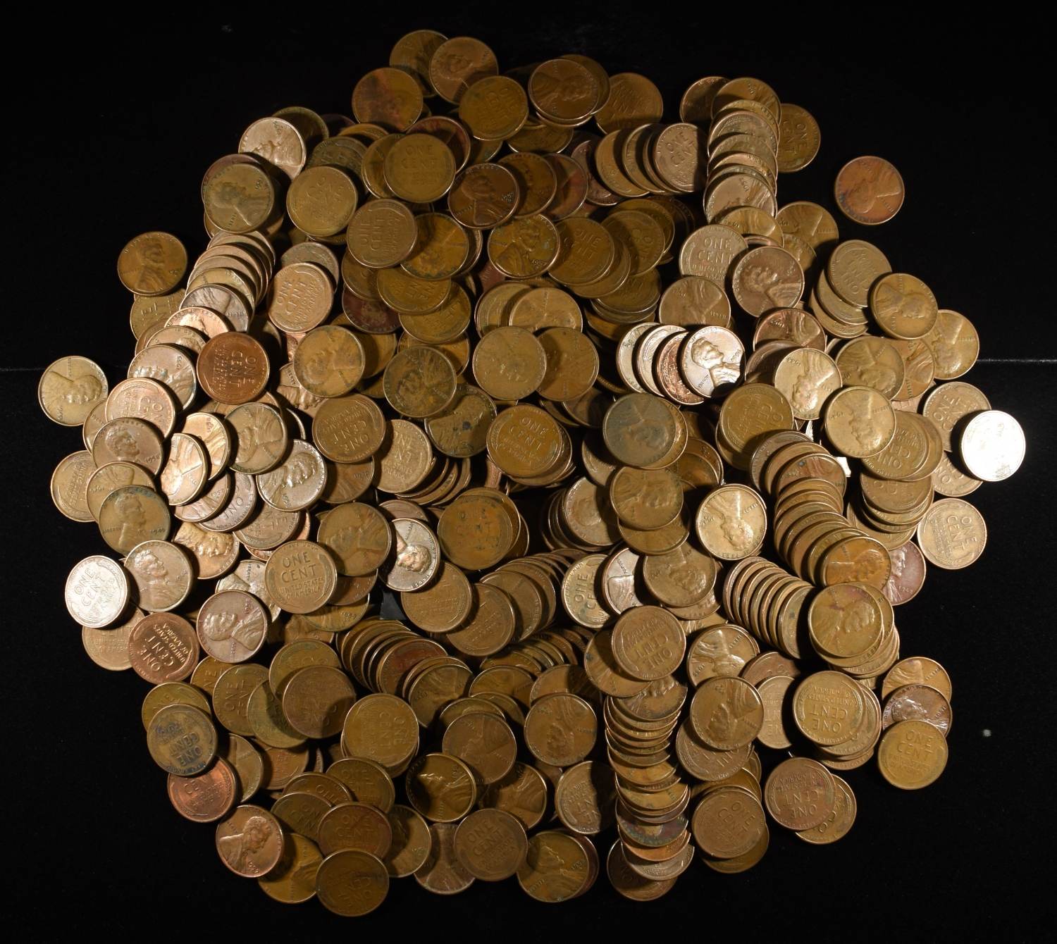 (500) WHEAT CENTS: MIXED DATES