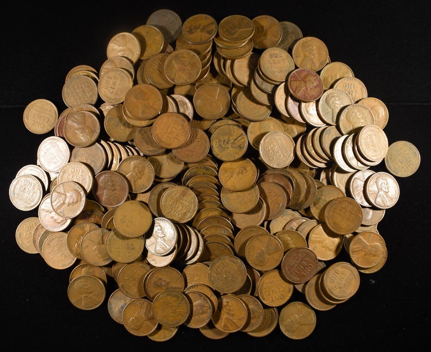 (250) WHEAT CENTS FROM THE 1930'S