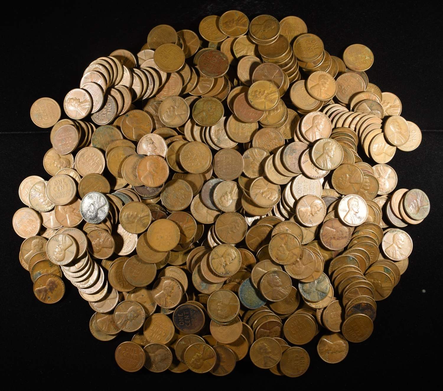 (500) 40'S & 50'S WHEAT CENTS