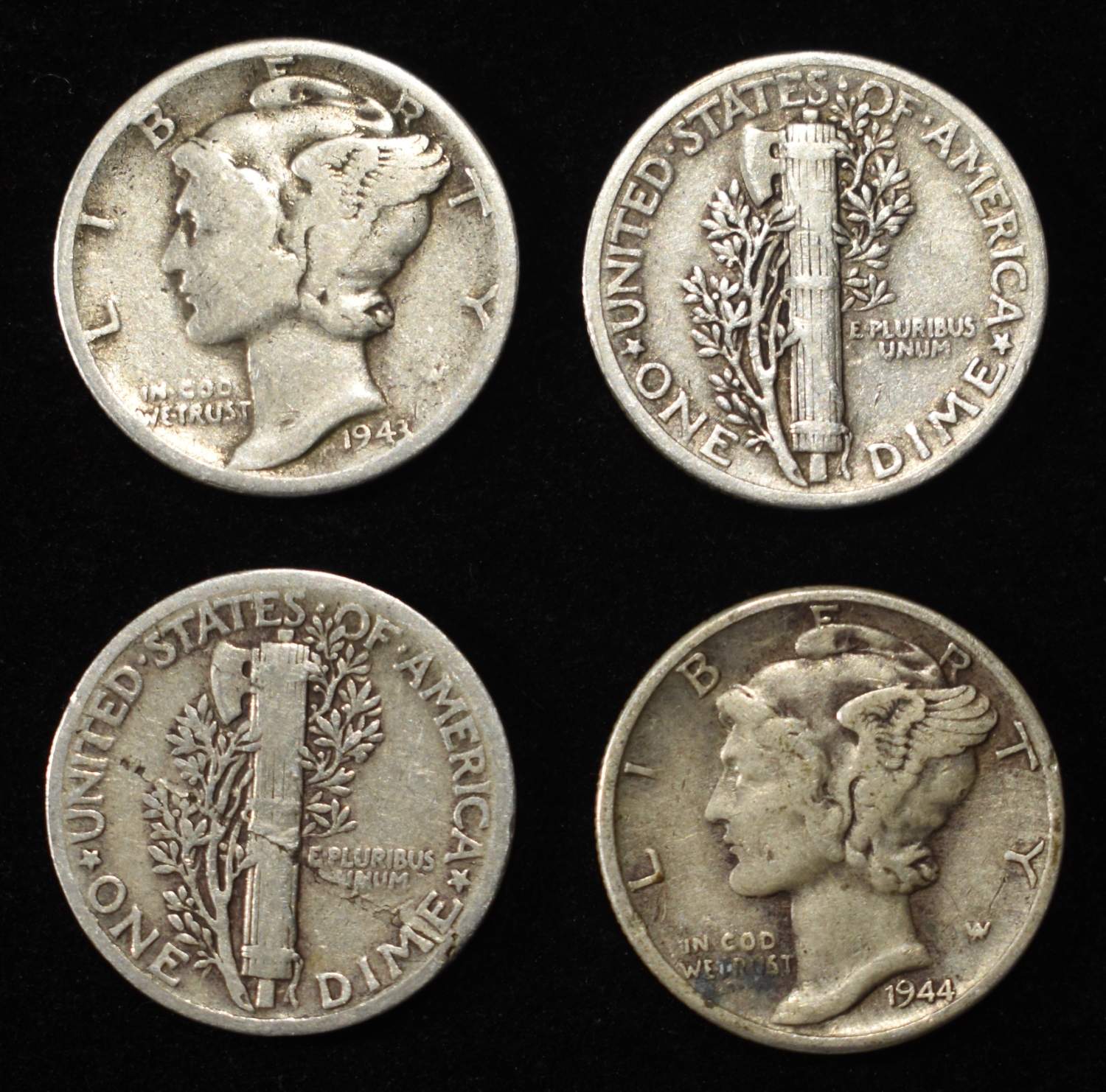 (50) MERCURY DIMES