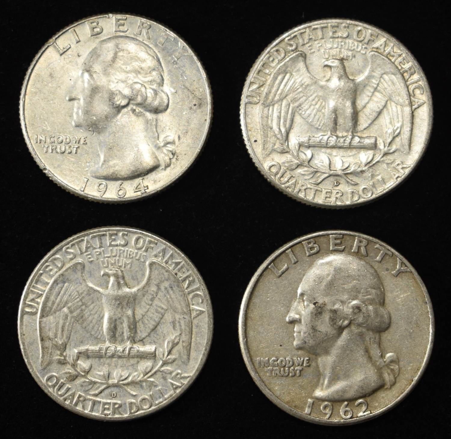 (20) 90% SILVER WASHINGTON QUARTERS