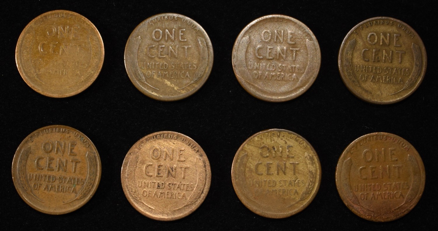8 NICE EARLY SEMIKEY WHEAT CENTS
